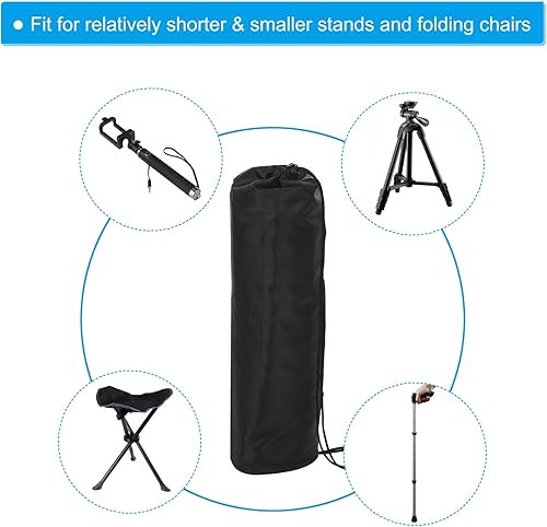 Miniatura 4 de PATIKIL Bolsa de repuesto para silla de campamento de 20 pulgadas, paquete de 2 bolsas de almacenamiento plegables de nailon con correa para el