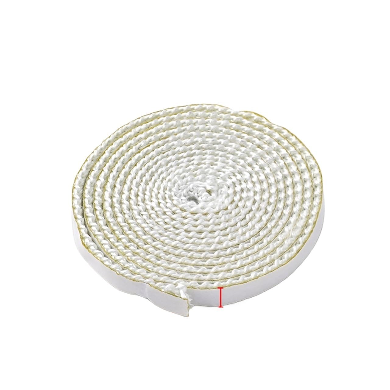 Guarnizione Stufa a Legna Corda for stufe piatte bianche da 2 m/3,0 m | Corda autoadesiva for sigillare la porta della canna fumaria del camino, 10 mm/15 mm(10x3mm-3.0m)