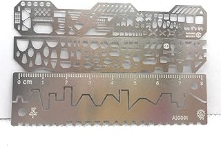 Hobby Model Craft Gundam Model Tool Kit Stainless Steel Carving Auxiliary Ruler Drill Hole Detail Maker Scribe line Stencil 4Pcs