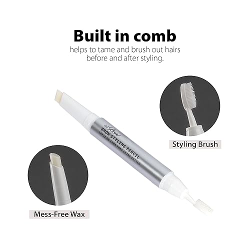 Miniatura 3 de Ruby Kisses Lápiz de cejas con cepillo, cera de cejas de larga duración, moldeador de cejas transparente, escultura y modelado de precisión, calidad