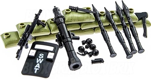 Miniatura 6 de 130 piezas de armas-ametralladoras-rifles compatibles con las principales marcas, minifiguras-complementos-base-militares-juguete-soldados-policía,