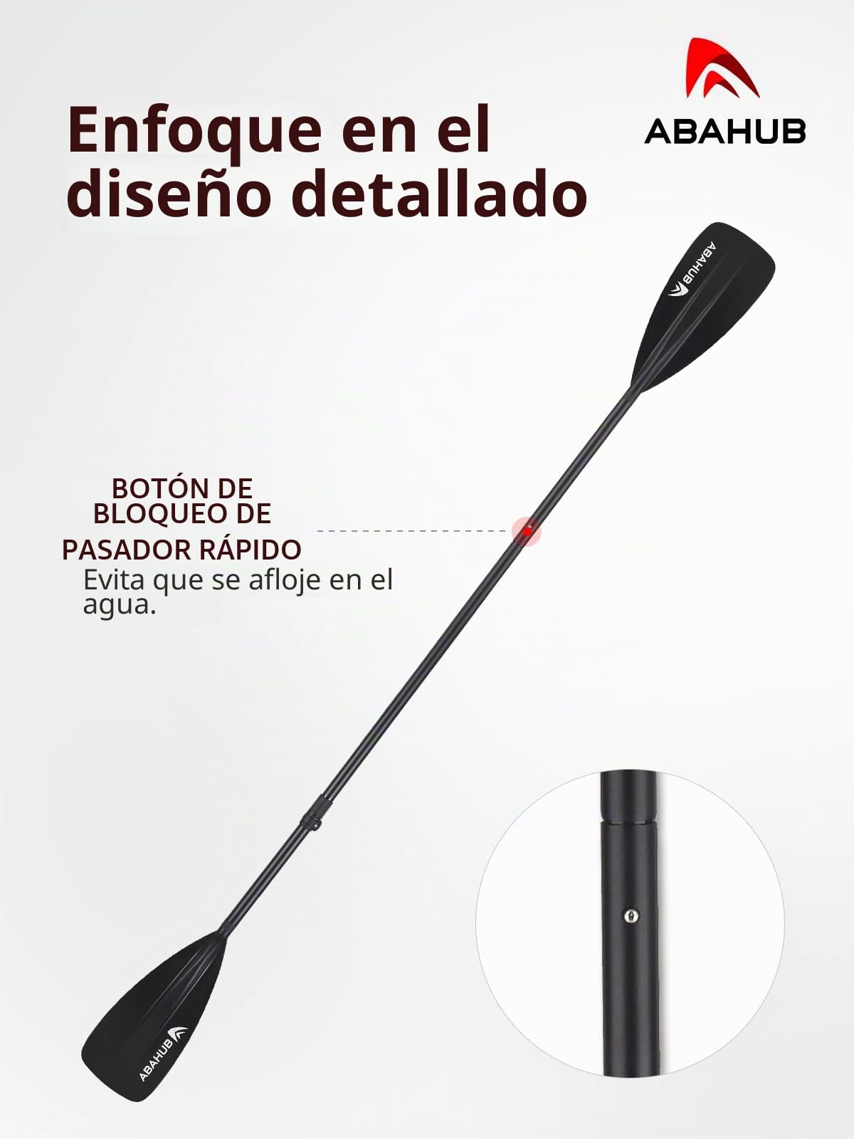 Abahub 3-Parte Remo Paddle Surf/ 2 en 1 Kayak Remo Paddle Surf Aluminio Pala Sup Paddle Remo telescópico 173-213cm para Tabla de Surf Canoa Sup, Hoja de plástico de Nylon en Negro/Azul/Verde/Naranja