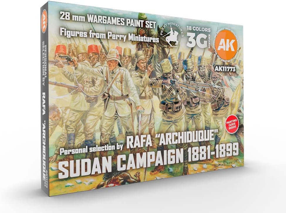 AK Acrylics 3Gen AK11773 Sudan Campaign 1881-1899 - Signature Set by RAFA "ARCHIDUQUE" (18x17ml)