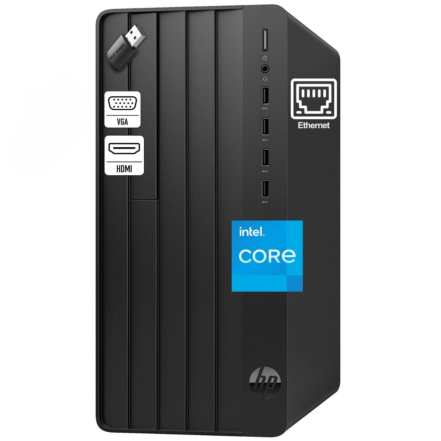 HP 2026 Pro Tower Business Desktop PC | Intel i3 4-Core up to 4.5GHz | 8GB RAM, 256GB SSD | Copilot AI | Windows 11 Home | WiFi Adapter | Ready-to-Work Office Computer with Accessories