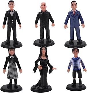 Wednesday Animation Model,Character Ornaments Action Figures Statue Collectibles Mini Animal Figures Toy 6pcs,Realistic Mini Figurines Cake Topper Toy Set,Anime Action Figures Collection