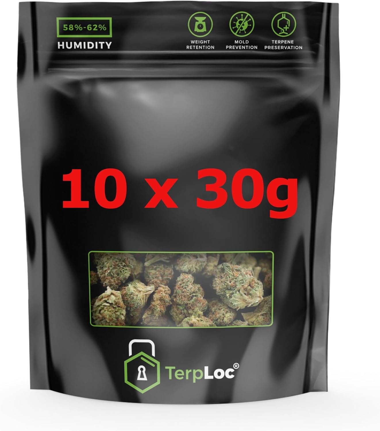 Grove Bags Lot de 10 sacs de rangement réutilisables de 30 g, régulant l'oxygène et l'humidité, sans odeur, antistatique, résistant aux UV
