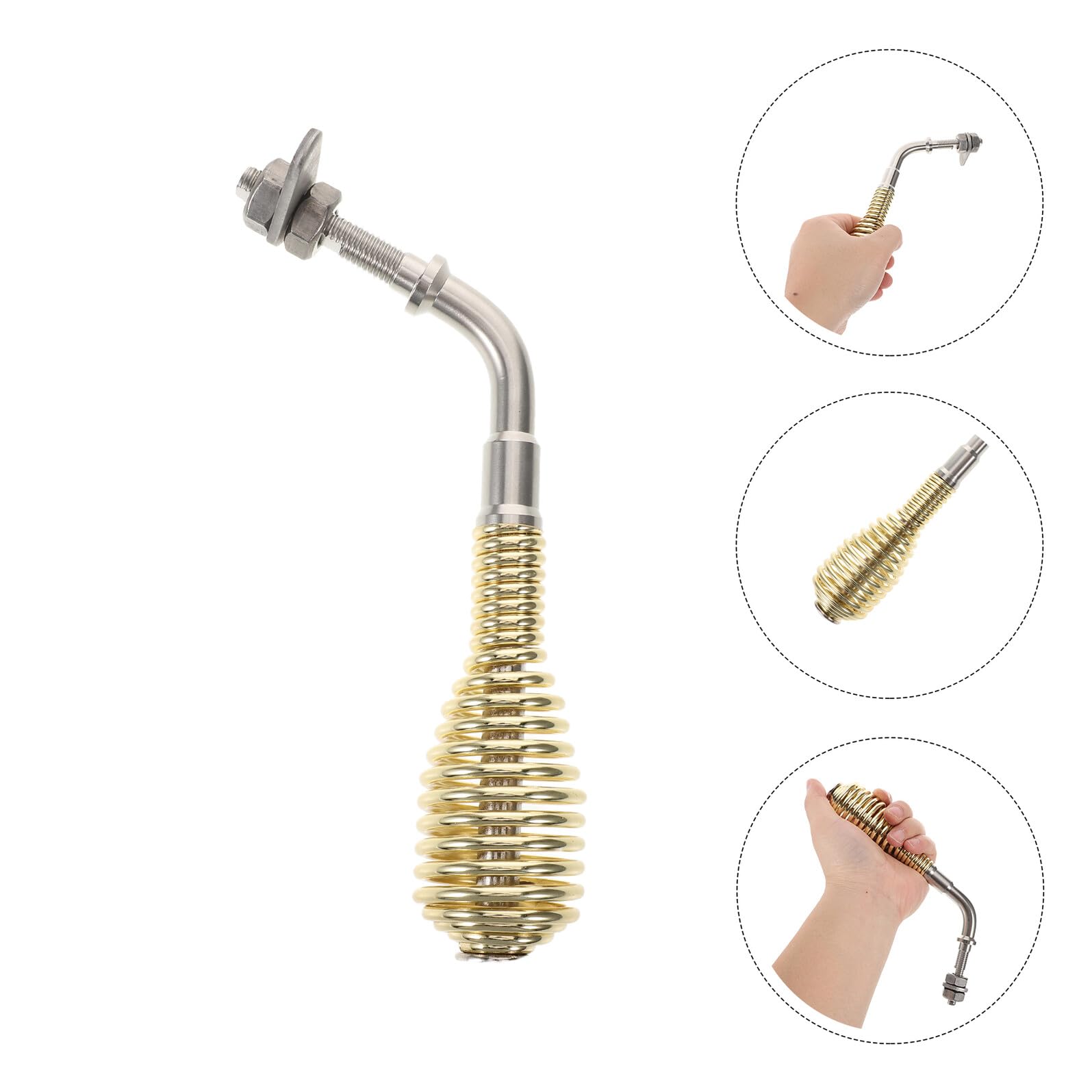 POPETPOP Maniglia a Molla per Porta Stufa a Legna 4" con Asta Filettata M8 Resistente al Calore Sostituzione per Caminetti e Barbecue Installazione Fai da Te Diametro Molla 38 MM