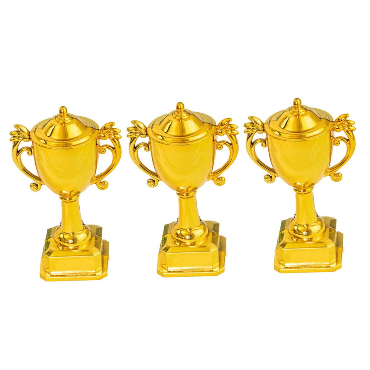 HONMEET Trophy Shaped Cake Topper Gold Mini Trophy Cupcake Picks for Competition Celebration Party Decorations 3.35X1.97 Inch Non-Edible