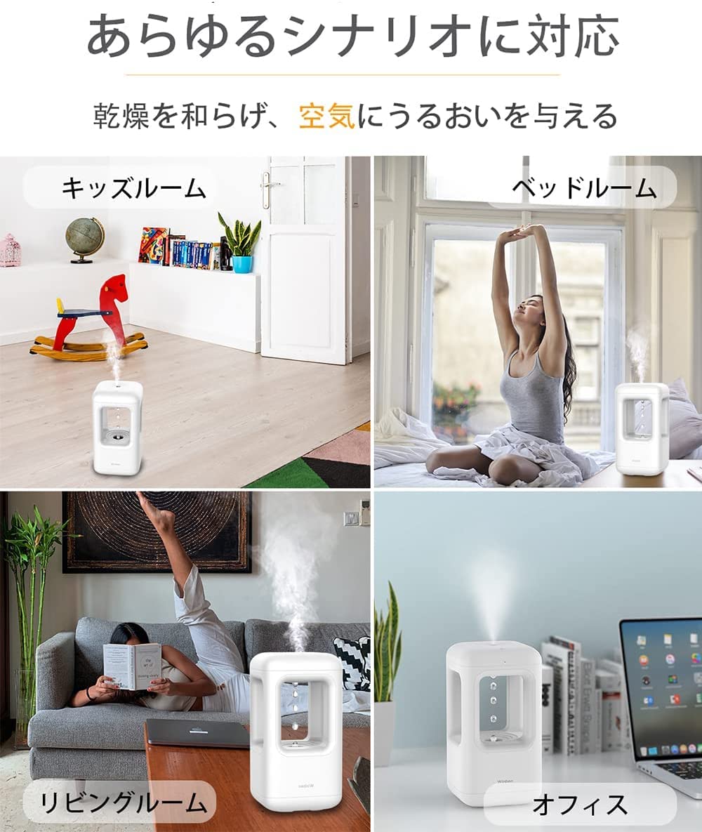 Amazon.co.jp: 【2023新型&上に向かって流れる水滴ストレス解消】加湿