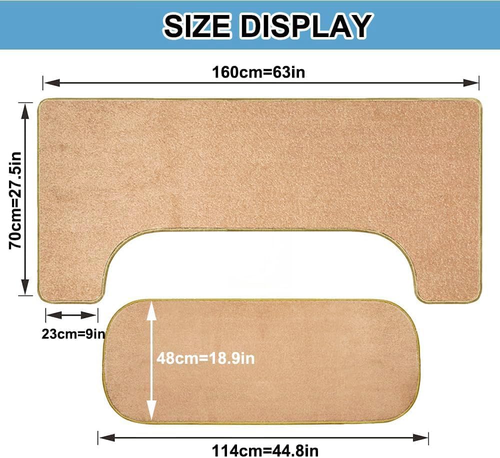 Klavierteppich 160×70 cm, Schallschutz Teppich rutschfest Matte, Klavier Schalldichte Teppich, Antivibrationsmatte Klavier, Teppich Matte, Teppich für Schalldämmung (Color:Gold)