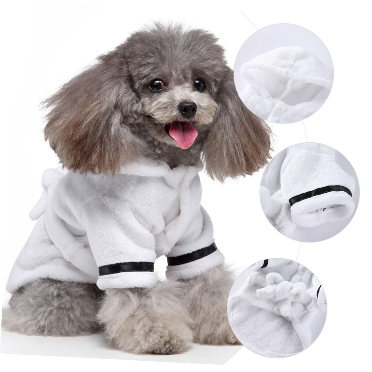 POPETPOP 5 Pezzi di Abbigliamento per Animali Domestici Accappatoio per Cani Accappatoio Assorbente per Acqua Comodo per Cani Elegante