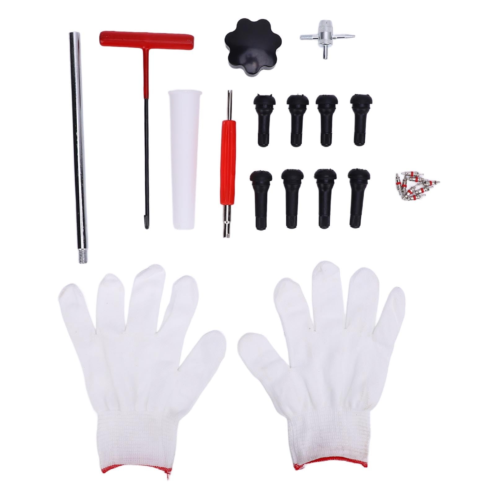 aqxreight 24PCS Tire Valve Change Tool Quick Change Tire Valve Repair Install Tool for Replacing Leaky Valves in Cars ATVs Trucks with TR413 TR414 (Black Handle)