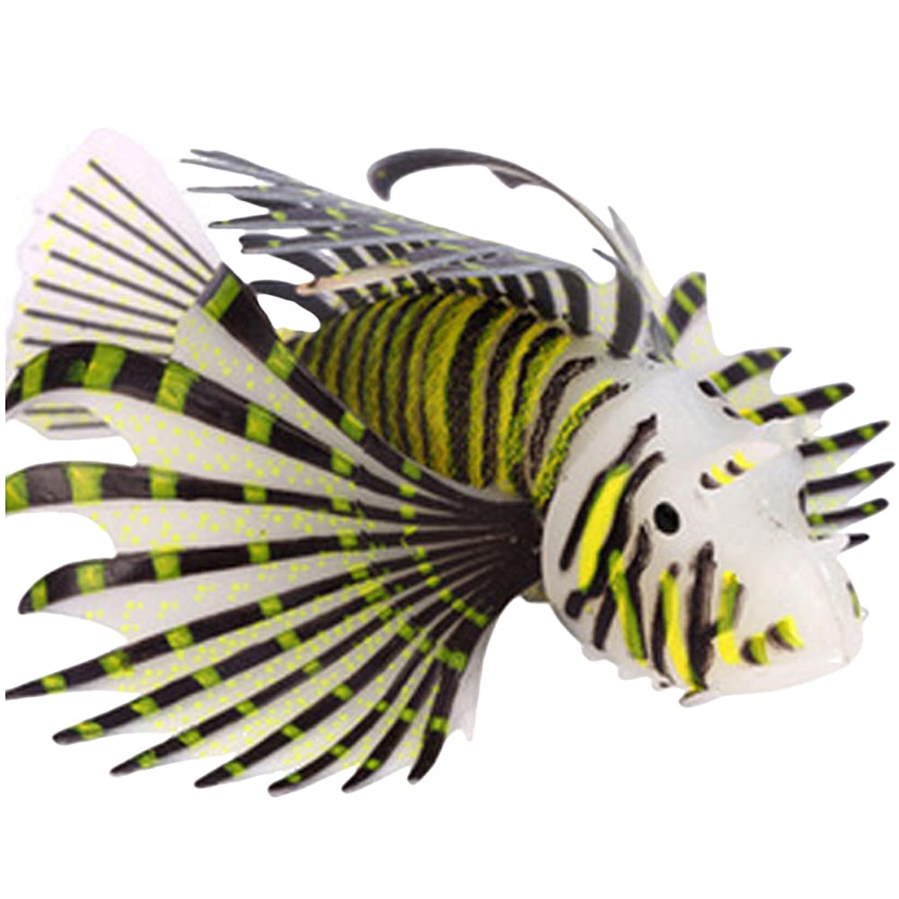 Hotaden Artificial Tropical Fishes Glowing Ornament Silicone Floating Fake Fishes Aquarium Decorative for Fish Tank