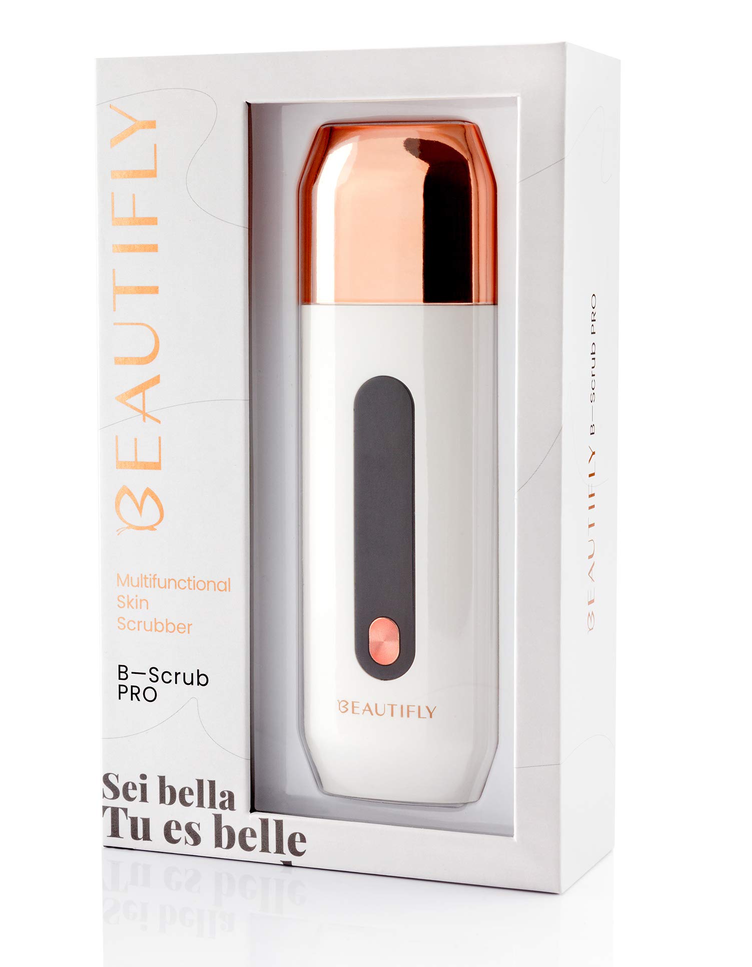 Beautifly Ultraschallpeelinggerät Beautifly B-Scrub, Pro Peeling Gesicht Skin Scrubber, Weiß, Small