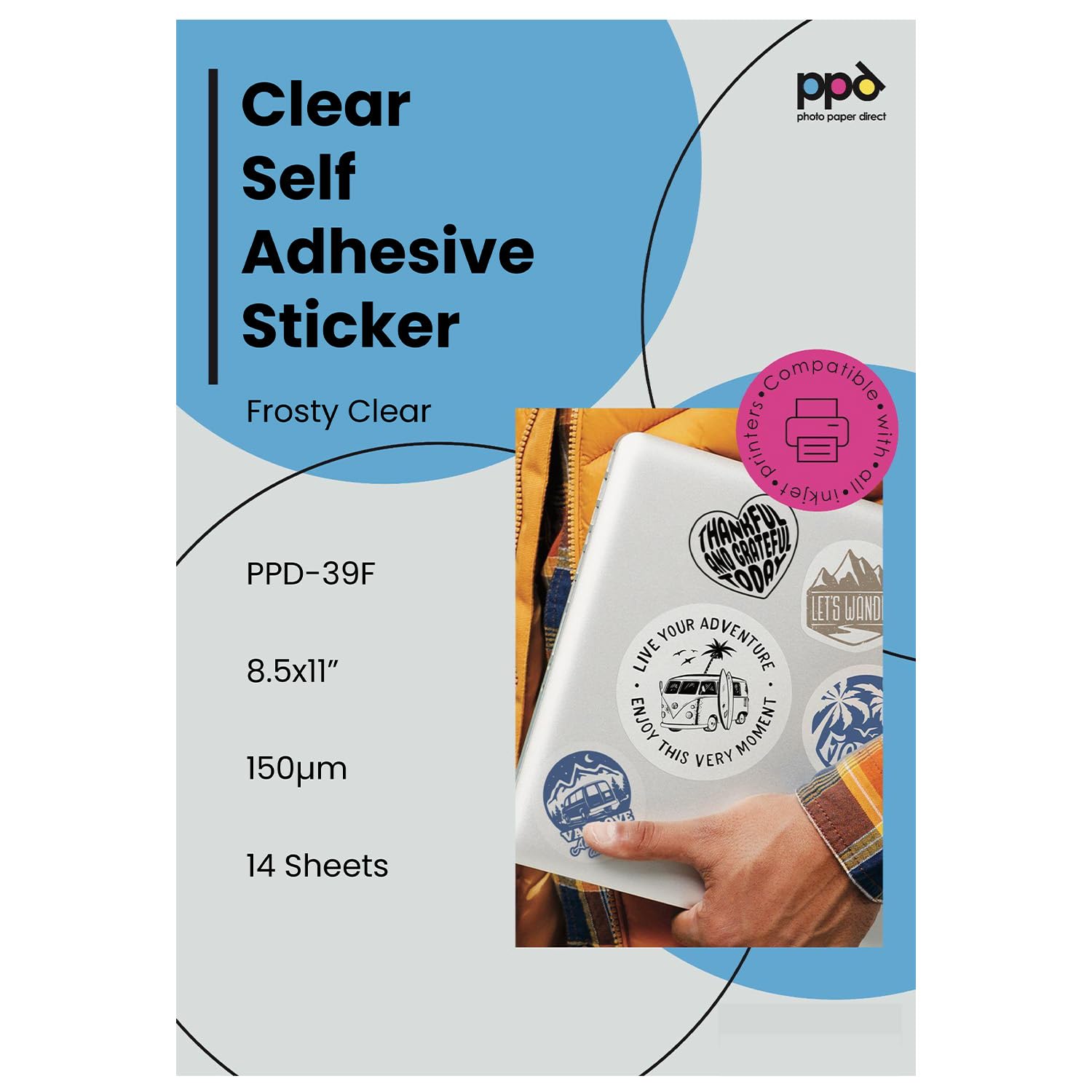 Amazon.com : PPD Printable Vinyl Sticker Paper for Inkjet