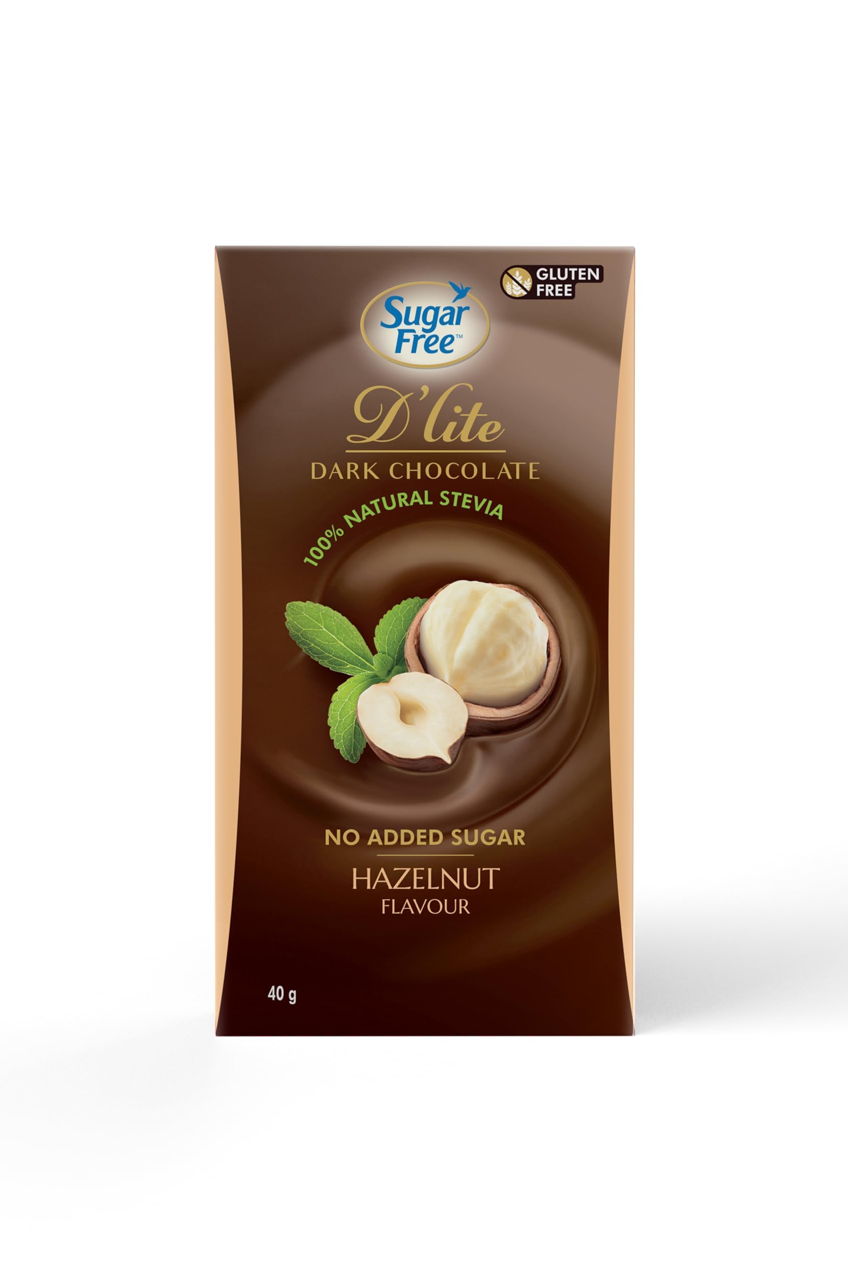 Sugar Free D'lite Hazelnut Chocolate Bar 40g