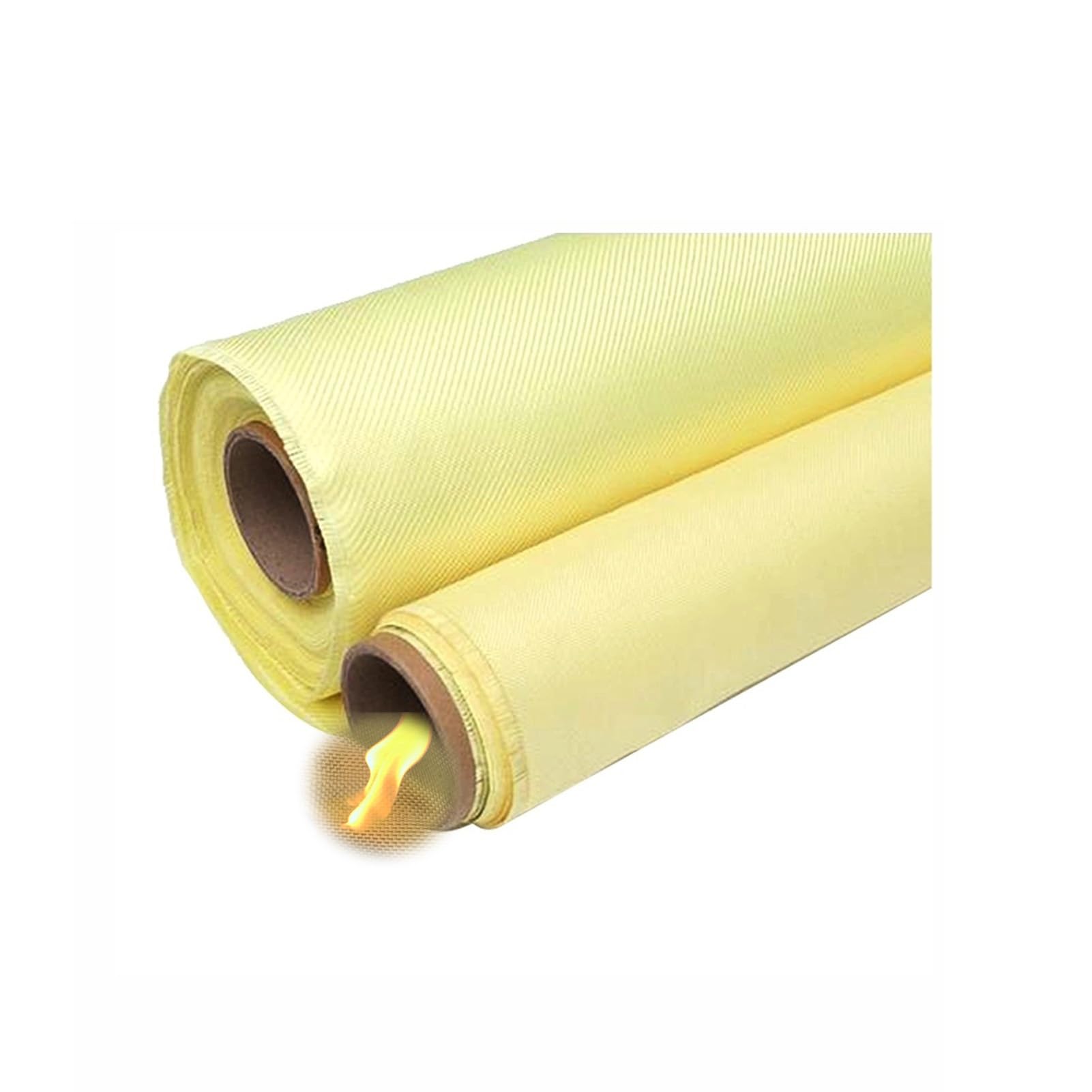Feuerbeständiges Aramidgewebe, Flammhemmendes Gewebe | Hochtemperatur-flammhemmende, Feuerfeste Schutzabdeckung Gelbe Geweberolle(6mx2mx0.3mm)