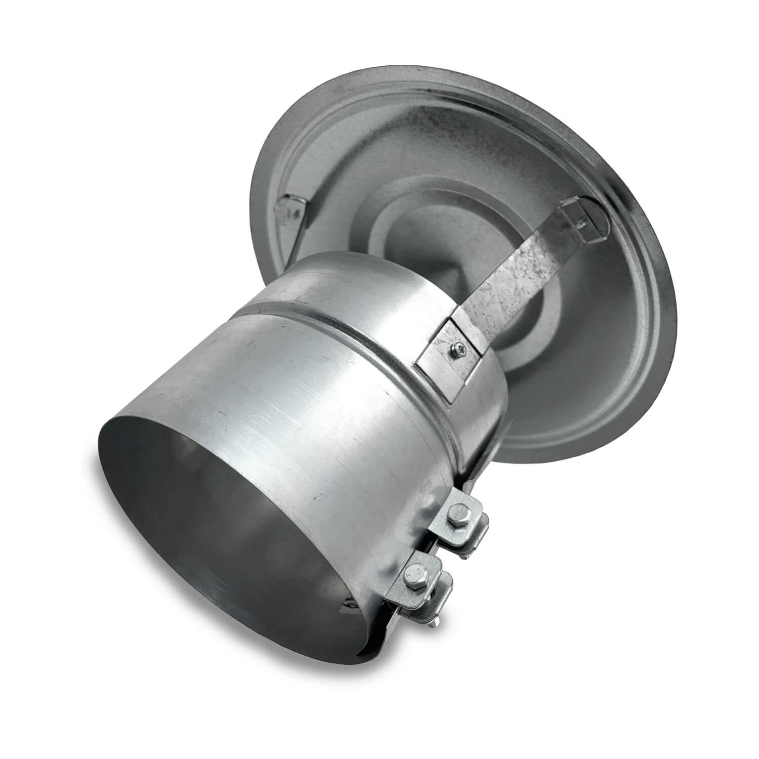 Sombrerete Chimenea 400mm Antilluvia Galvanizado - Sombrero Fijo para Tubos y Conductos - Caperuza Antipajaros Estufa Leña - Serie Lisa y Helicoidal