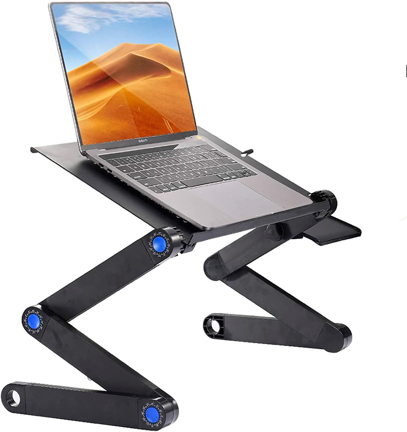 Casturu Folding Laptop Desk, Adjustable Laptop Stand, Portable Table for Laptop,Bed Tray Table with Mouse Pad Plate Use for Desk Sofa Bed