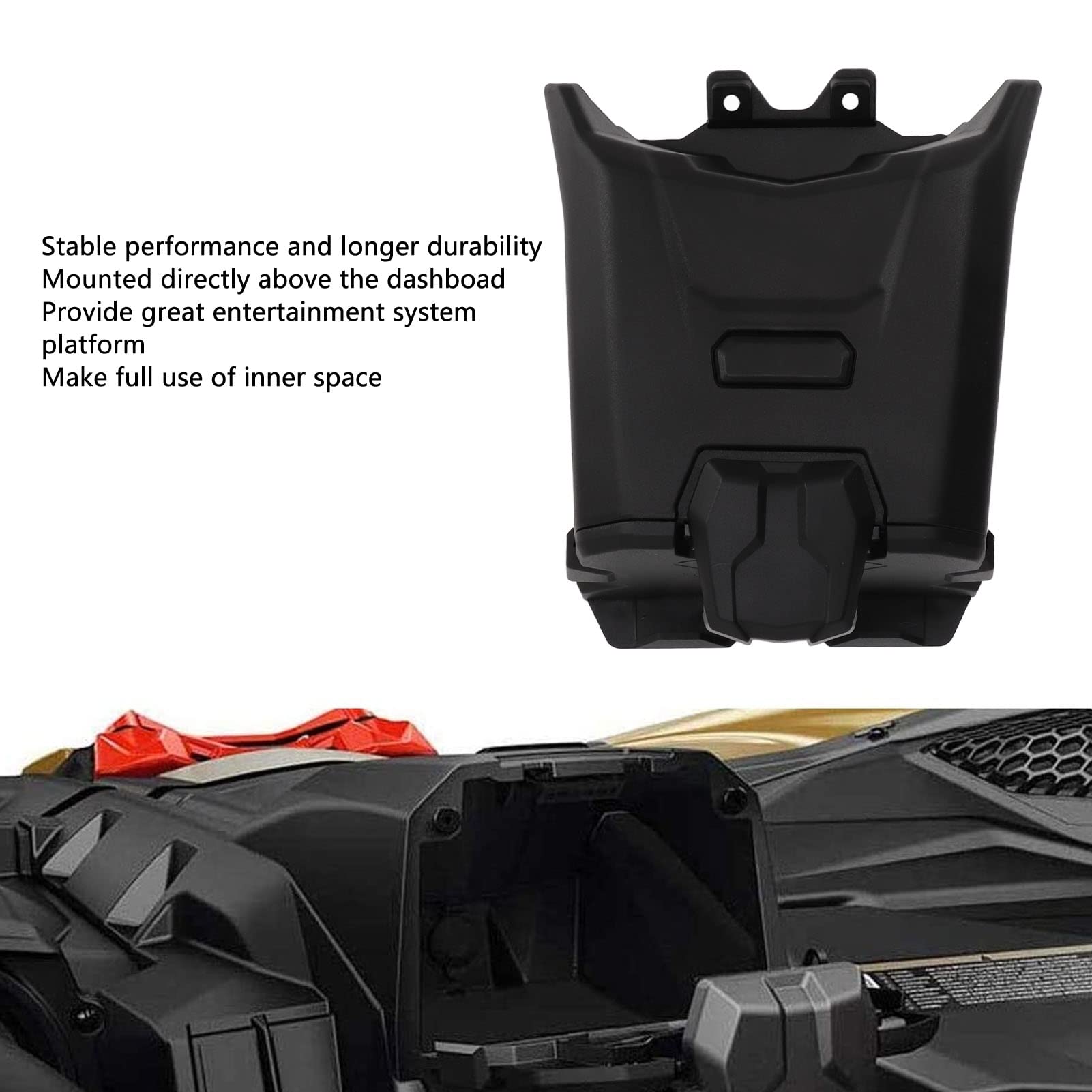 Urządzenie elektroniczne Uchwyt na telefon do tabletu ze zintegrowanym schowkiem Zamiennik dla CAN AM Maverick X3 2017 2022 Wszystkie modele Regulowany materiał HDPE od 5 do 8 cali