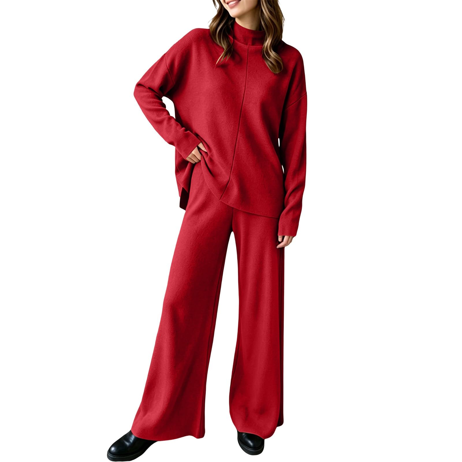 Completo Donna Elegante Autunno Tuta Casual Elegante Sportswear Leggera