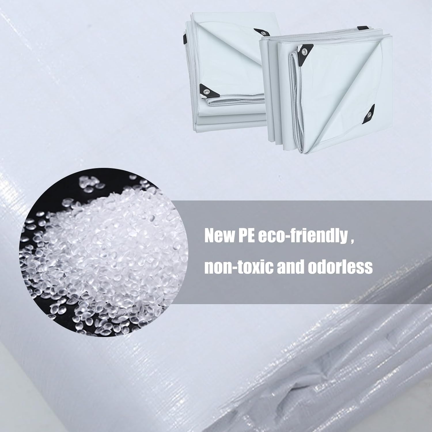 Portable Foldable Tarp Polyethylene Tent Multiple Person Campsites Protective for Family Camping Trip Protective Outdoor Furniture Tarp