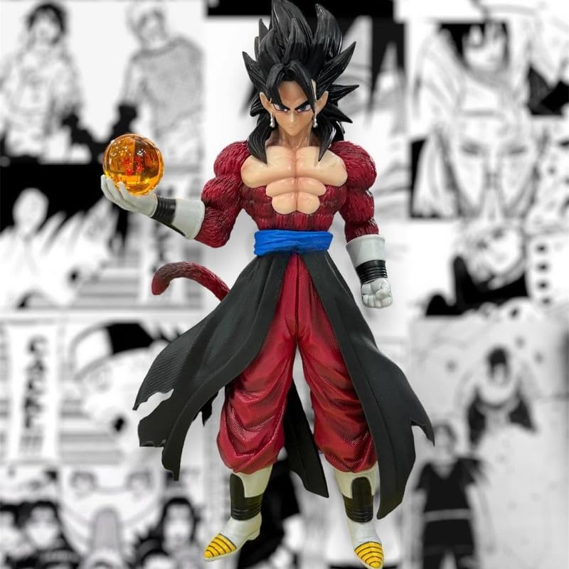 Image of Super Saiyan 4 Goku Action Figure 28 CM PVC Anime Collectible Statue for Fans, Kids & Teens, Display Figurine for Desk, Home Decor & Birthday Gift (Multicolour, Pack of 1)