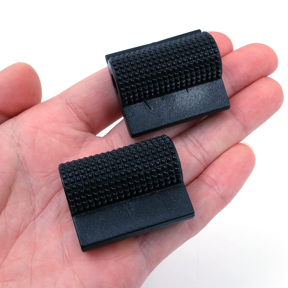 Set di 2 copripedale per leva del cambio, in gomma nera, design antiscivolo, diametro interno 8 mm, accessorio di protezione per moto