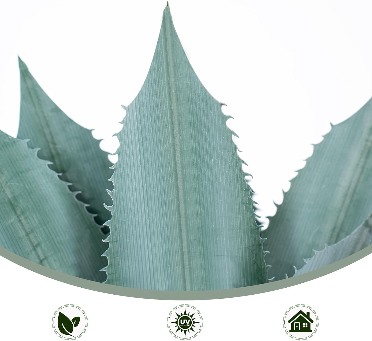 Artificial Agave Plant,23in Faux Plants Outdoor Decor,UV Resistant Large Potted Greenery,Realistic Plastic Succulents Perfect for Front Porch, Patio, Indoor Outdoor Home, Office Decor