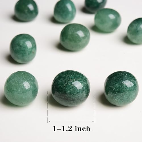 Miniatura 2 de Cristales curativos de fresas verdes pulidos naturales de 1 libra de 1 a 1.2 pulgadas, rocas decorativas para plantas, canicas para rellenar