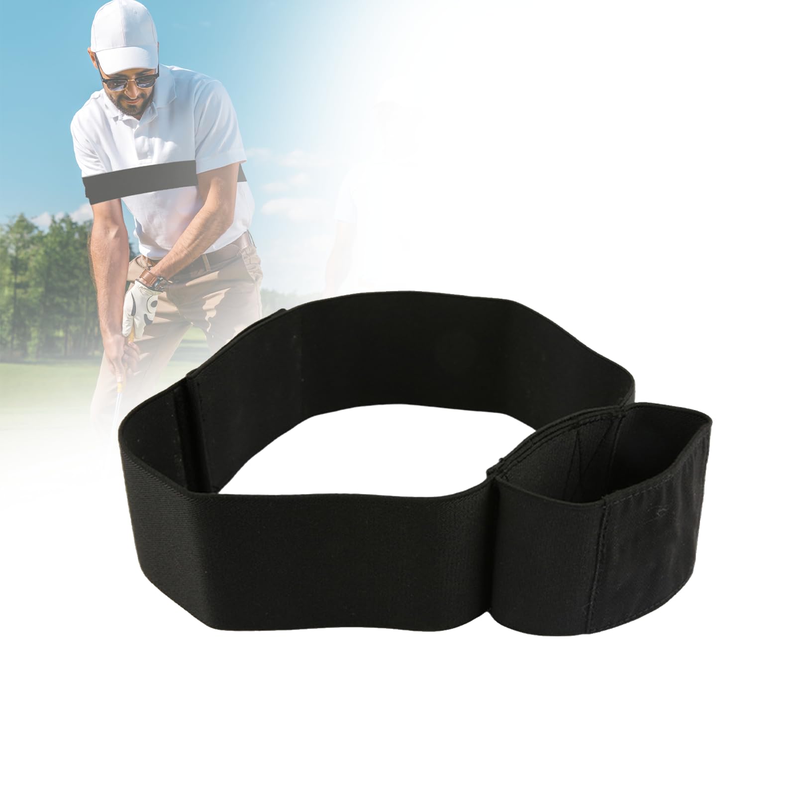 JDKJAG Golf Training Aids, Golf Arm Correction Strap, Swing Trainer with Adjustable Fit - Arm Positioning Aid for Muscle Memory & Posture Correction - Beginner Training Tool for Men & Women