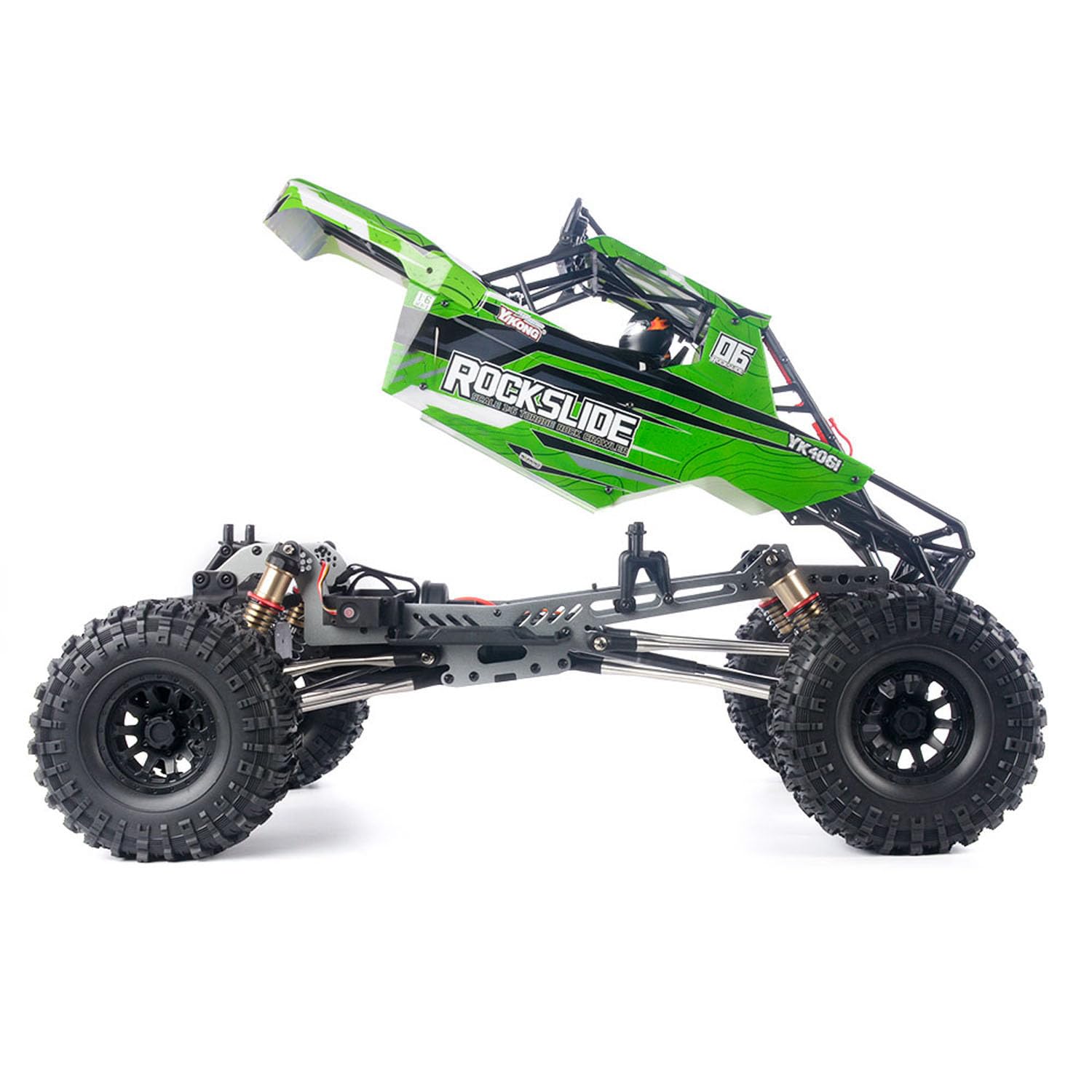 TOUCAN RC HOBBY 1/6 Crawler YK4061 AWD RC fuoristrada radiocomandata, compatibile con motore brushless Hobbywing 80A ESC, ingranaggi in metallo, design a gabbia di ribaltamento