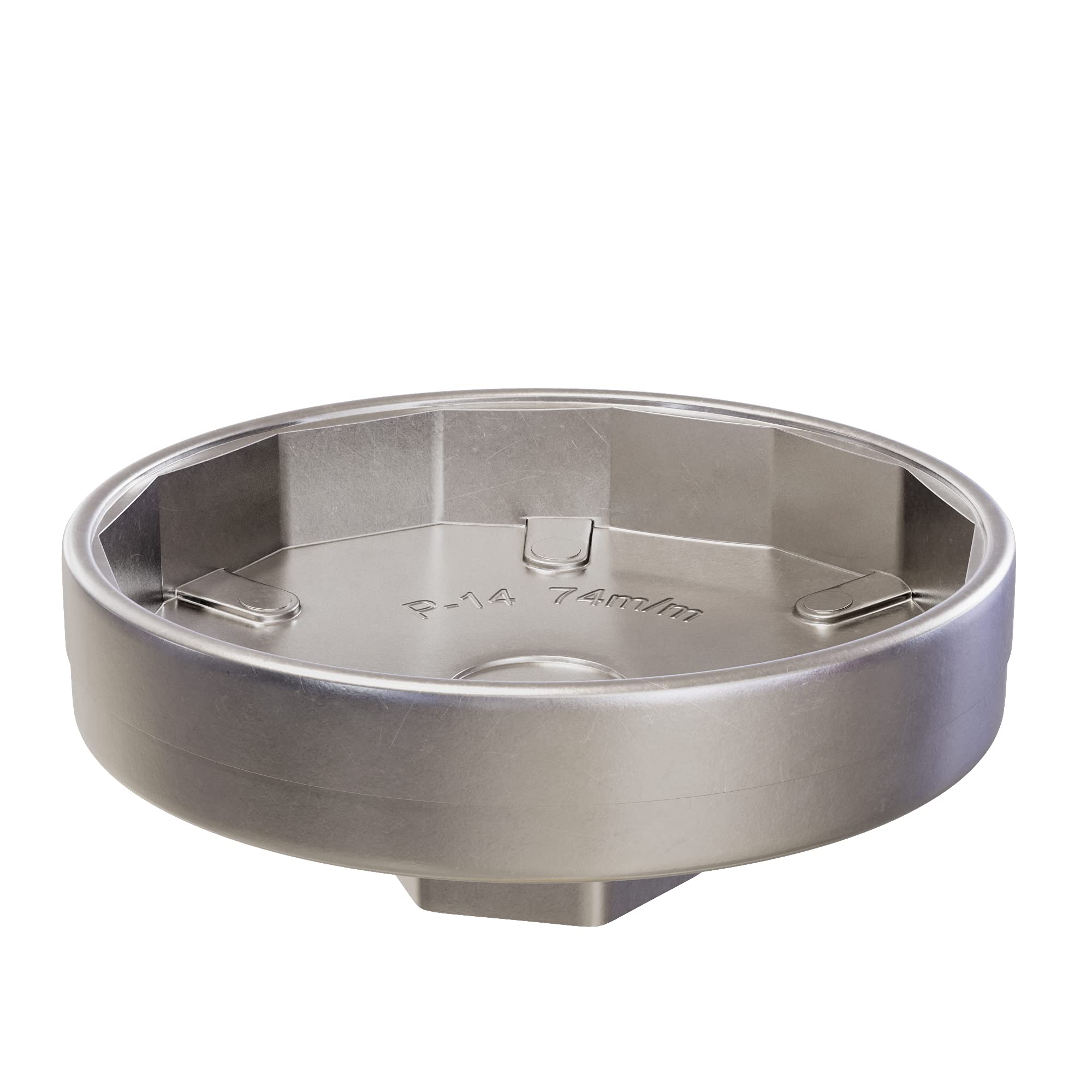 WIESEMANN 1893 Llave para filtro de aceite con 14 flautas y 1/2" Adaptador hexagonal de 22 mm | Para aflojar y apretar | Acero especial para herramientas | 80461