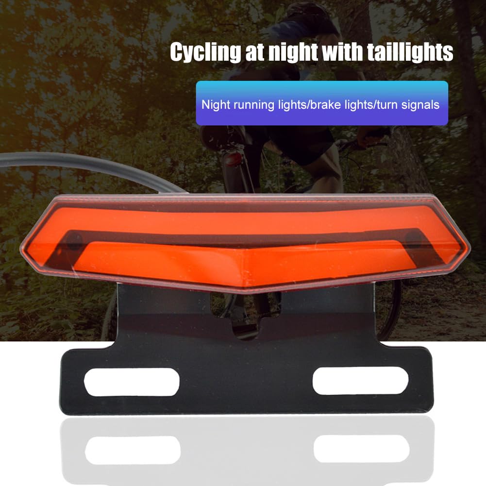 Starnearby Set di Luci Bicicletta 24V-48V Faro e Clacson per Bici Elettrica Fanale Posteriore per Bici Elettrica con Indicatori di Direzione e Luce Freno, Luce Anteriore e Posteriore per E-Bike