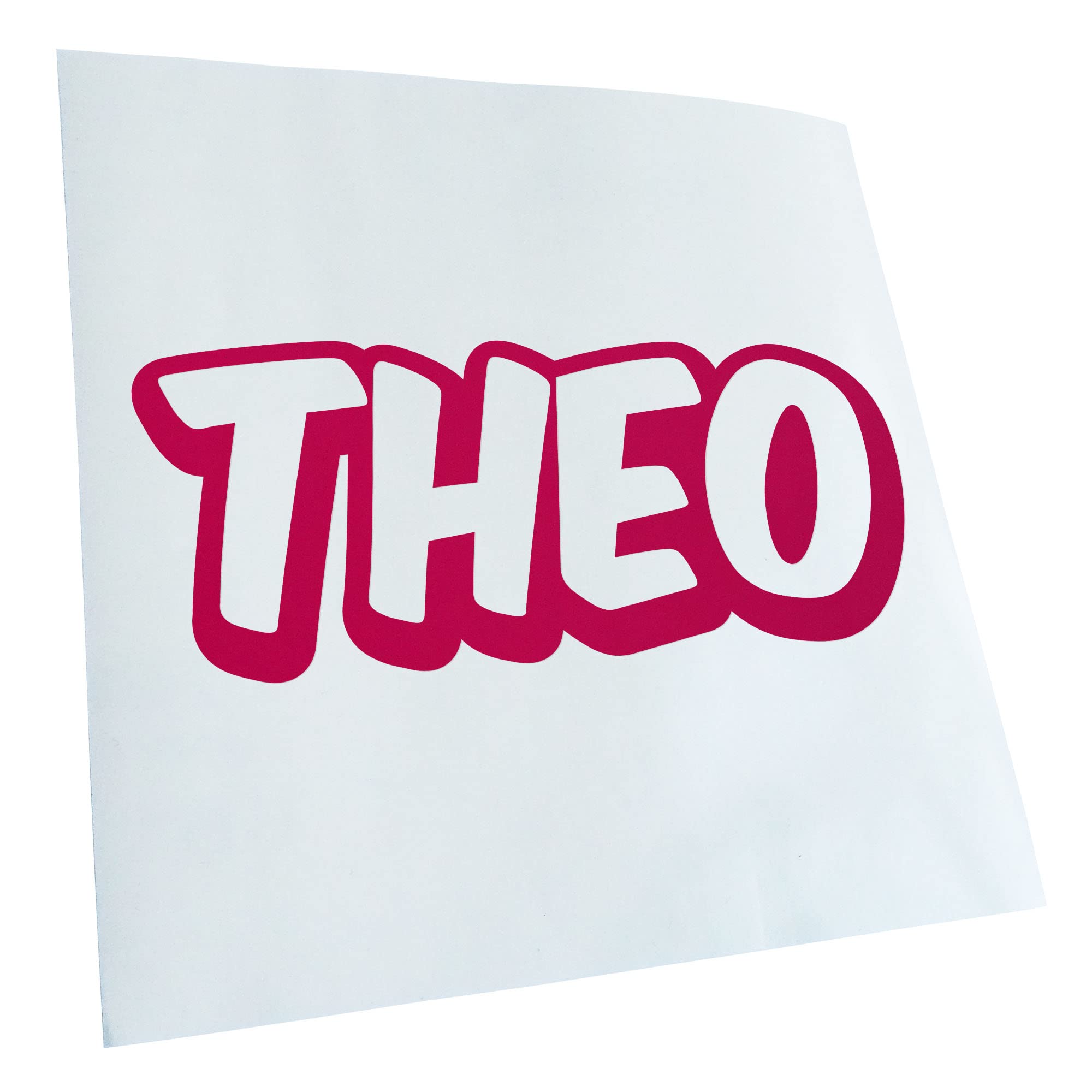 Kiwistar Theo First Name Boys Sticker 25 Colours Neon Matt