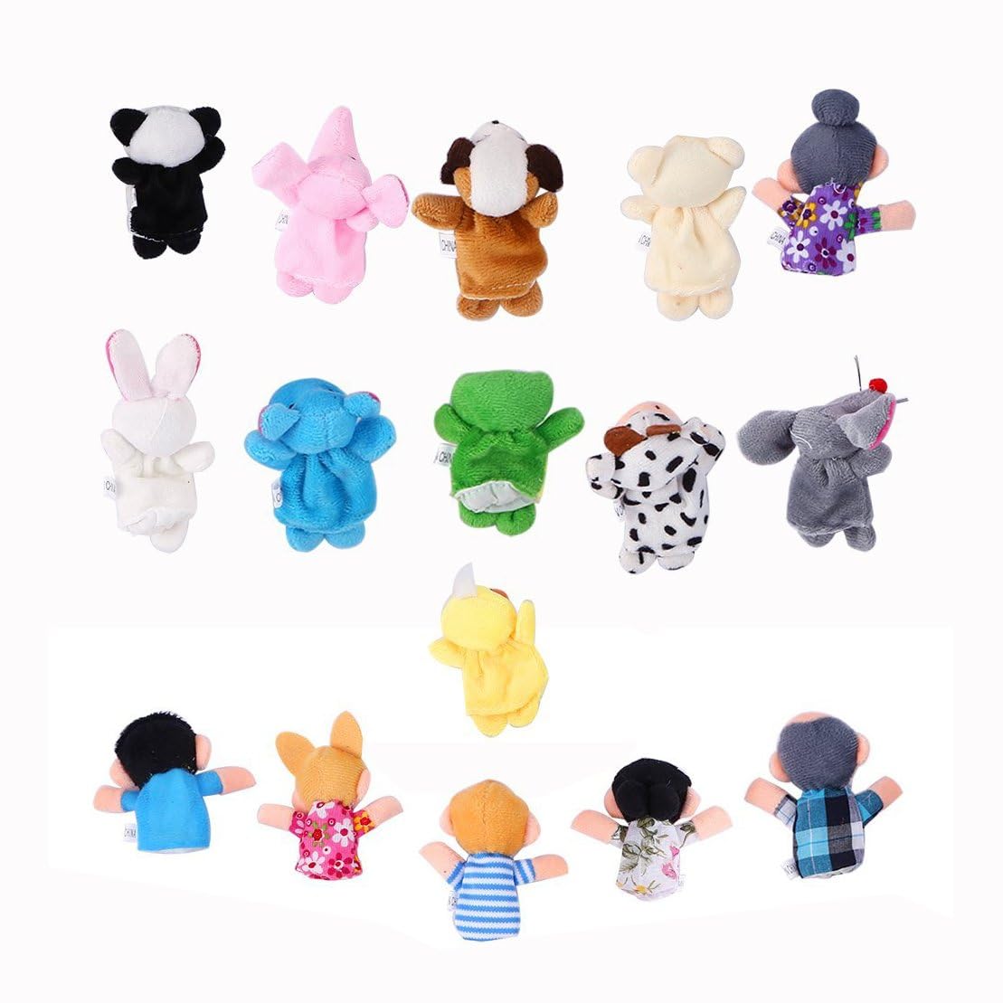 Binnan 16 Pcs Juguete Marionetas de Mano Animales Marionetas de Dedos para Niños Bebé