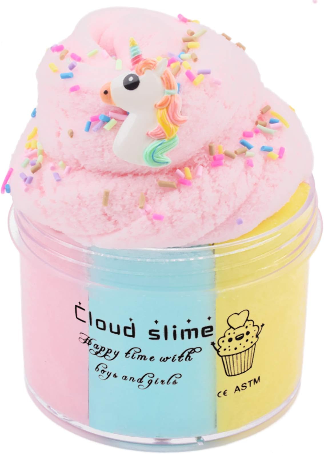 3 Colored Cloud Slime 200ML Premade Snow Slime Stretchy DIY Mud Sludge Toy Birthday Christmas Toys for Kids Party Favor for Boys Girls