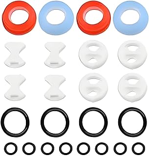 16-Piece Faucet Repair Kit | Ceramic Disc Cartridges & Silicone Washers, Universal Fit Valve Replacement for Kitchen/Bathroom Tap (Leak-Proof Plumbing Tools)