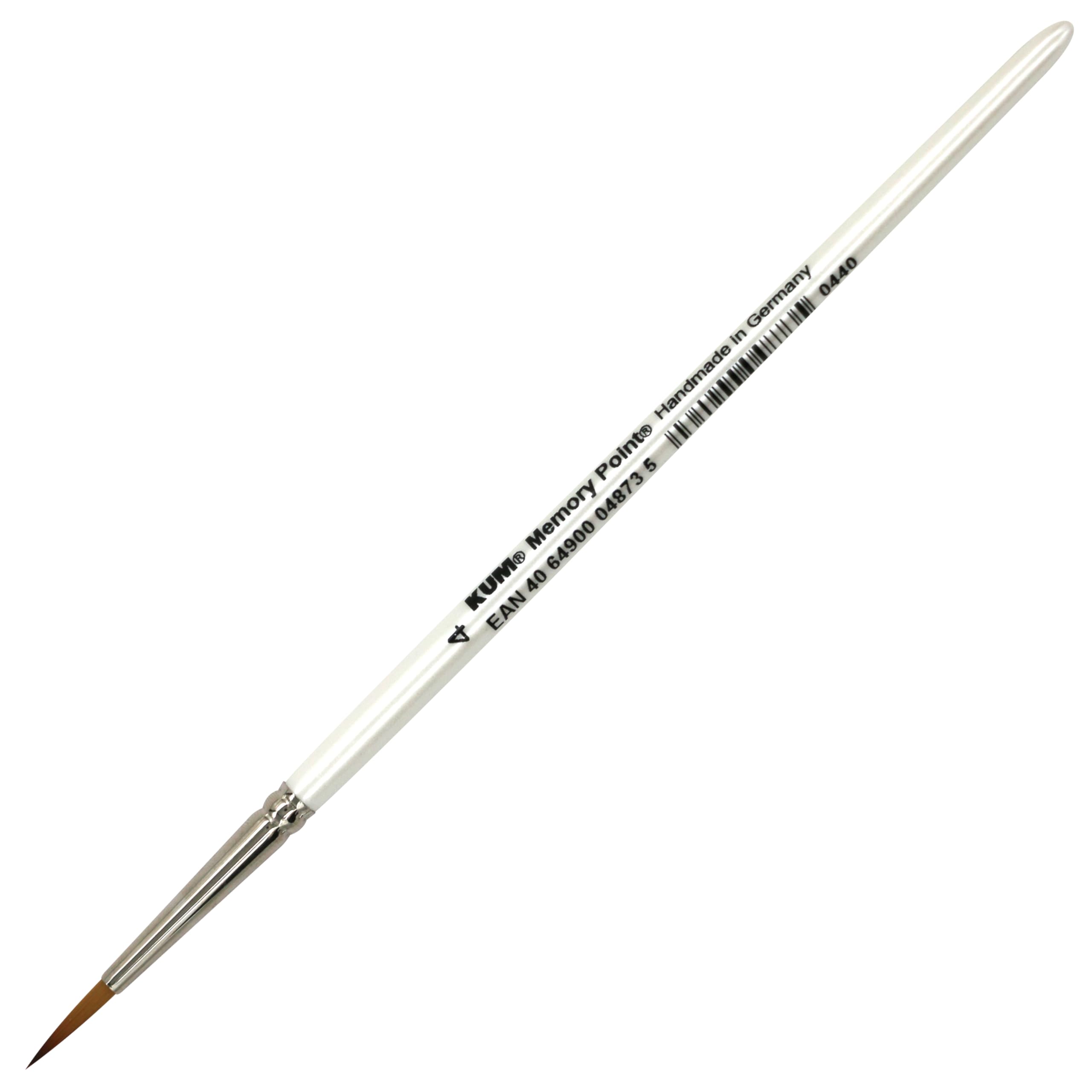 KUM 511.38.11 Memory Point Brushes RS, MemTip Pin RS 4 Inch, Round Tip, Pack of 1, White/Opulent Garden, #4 - Image 2
