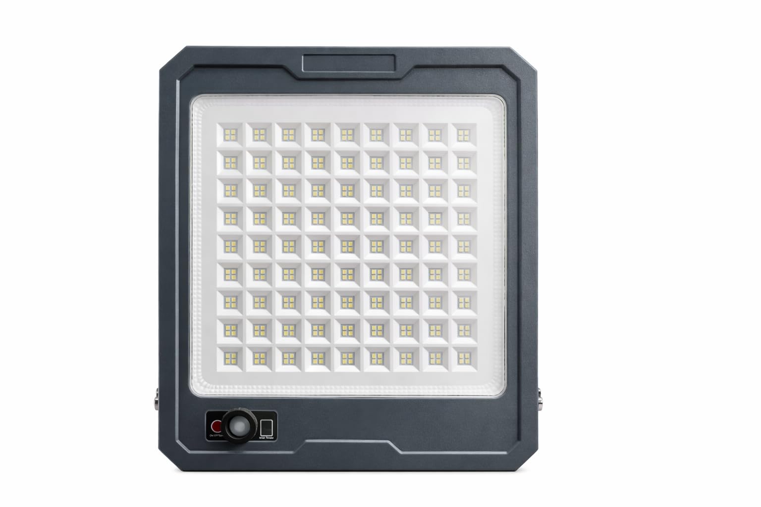 Generico Faro LED Solare 4100 Lumen con Sensore di Movimento, 324 LED SMD 2835, Pannello Separato 13W in Vetro, Batteria 10800mAh, Telecomando, IP66, per Giardino, Cortile, Esterno