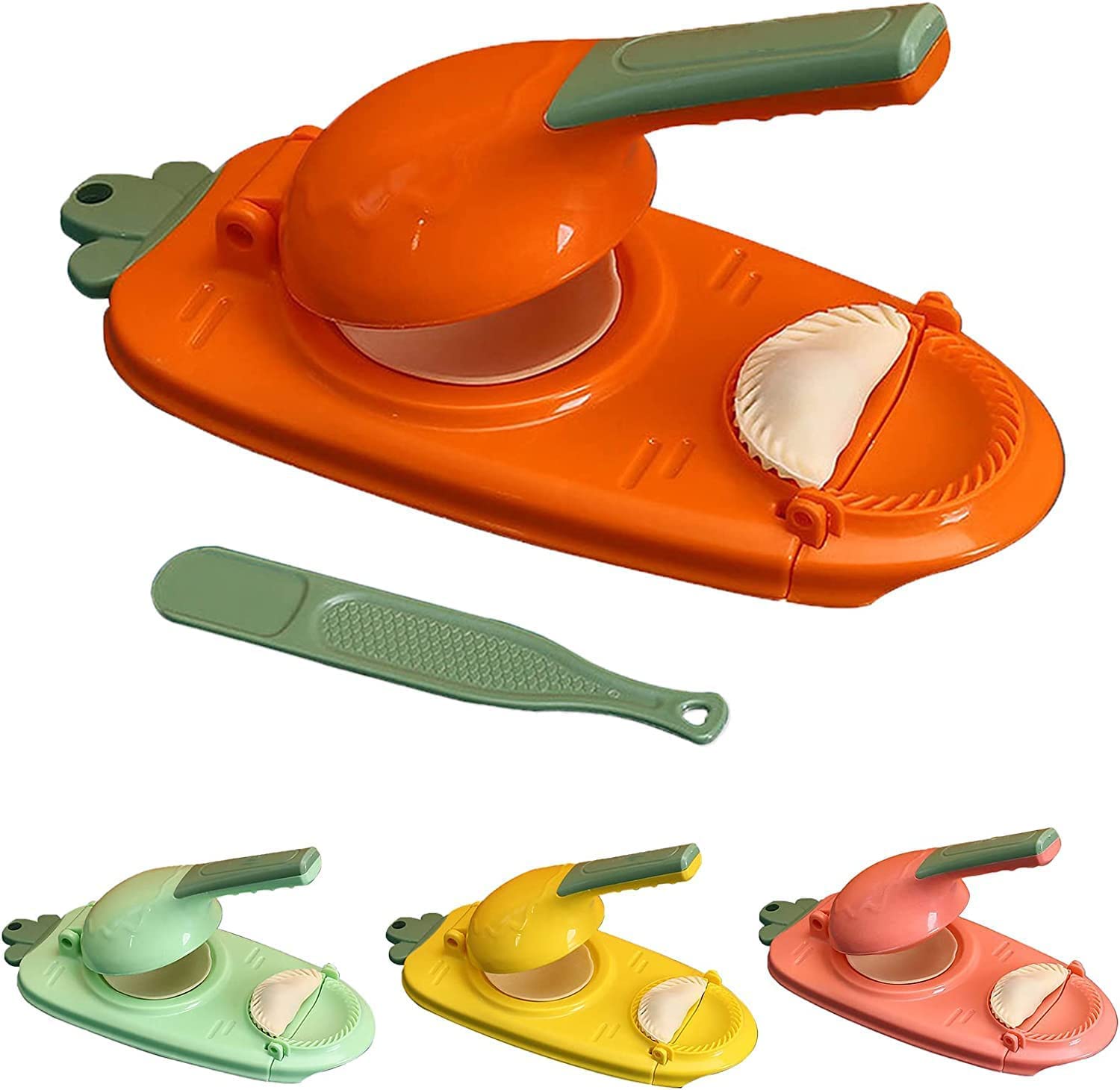 New 2 in 1 Dumpling Maker, Dumpling Press, Dumpling Maker Machine, Multifunction Dumpling Mold Set, Dumplings Skin Artifact DIY Tool, Manual Dumpling Press Maker