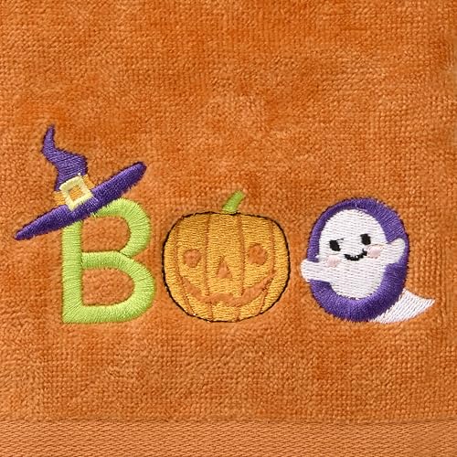 SKL Home Halloween Boo Handtuch-Set für Bad/Küche/Bar & Geschenk, Orange, 2 Stück – Ansicht 6