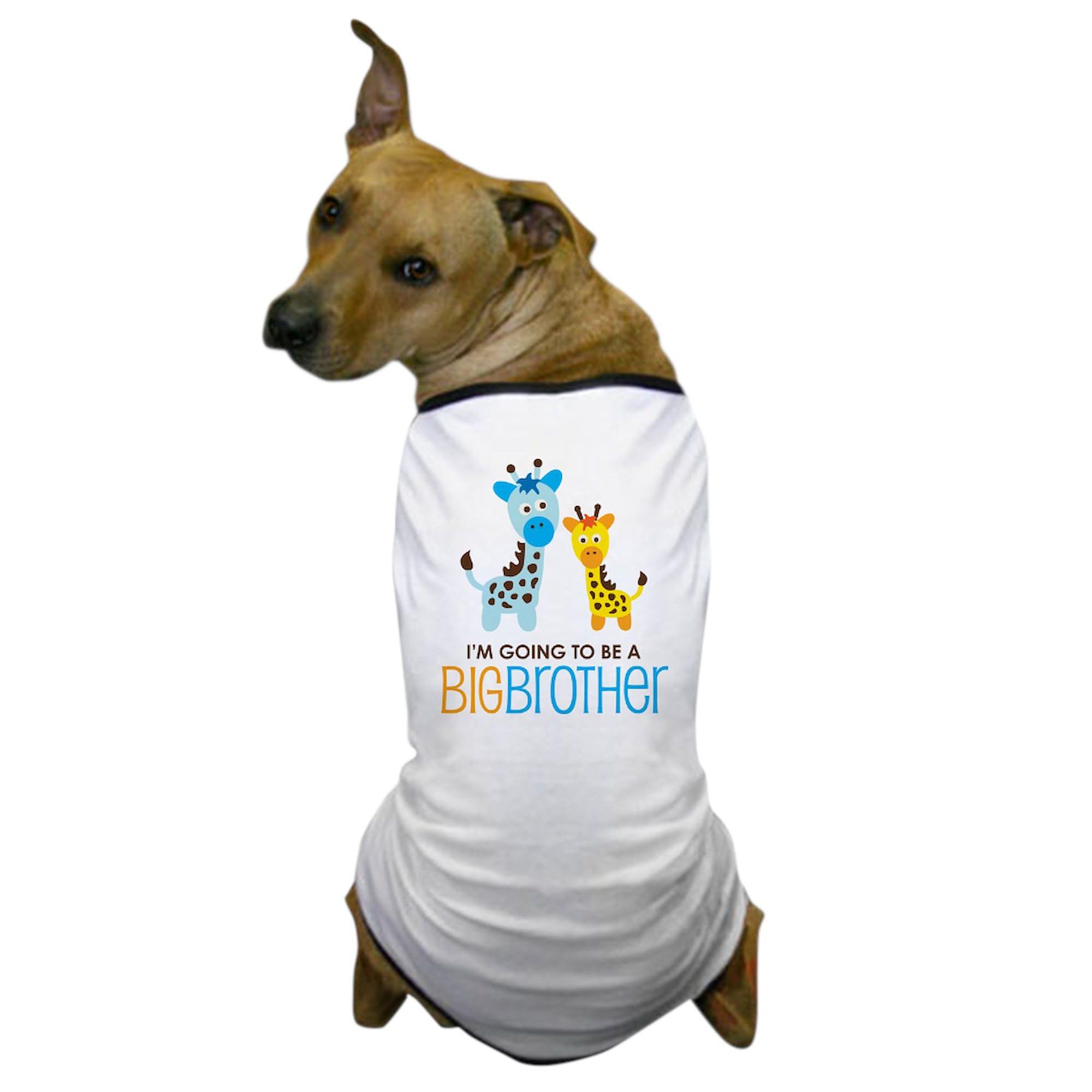 CafePress Giraffe Going to Be A Big Brother Dog T Shirt Dog T-Shirt, Pet Clothing, Funny Dog Costume