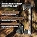 17.5in Full Tang Camping Axe Tomahawk with Nylon Sheath, Tactical and Survival Hatchet with Hammer for Axe Throwing, Outdoor Camping Hiking and Chopping Wood