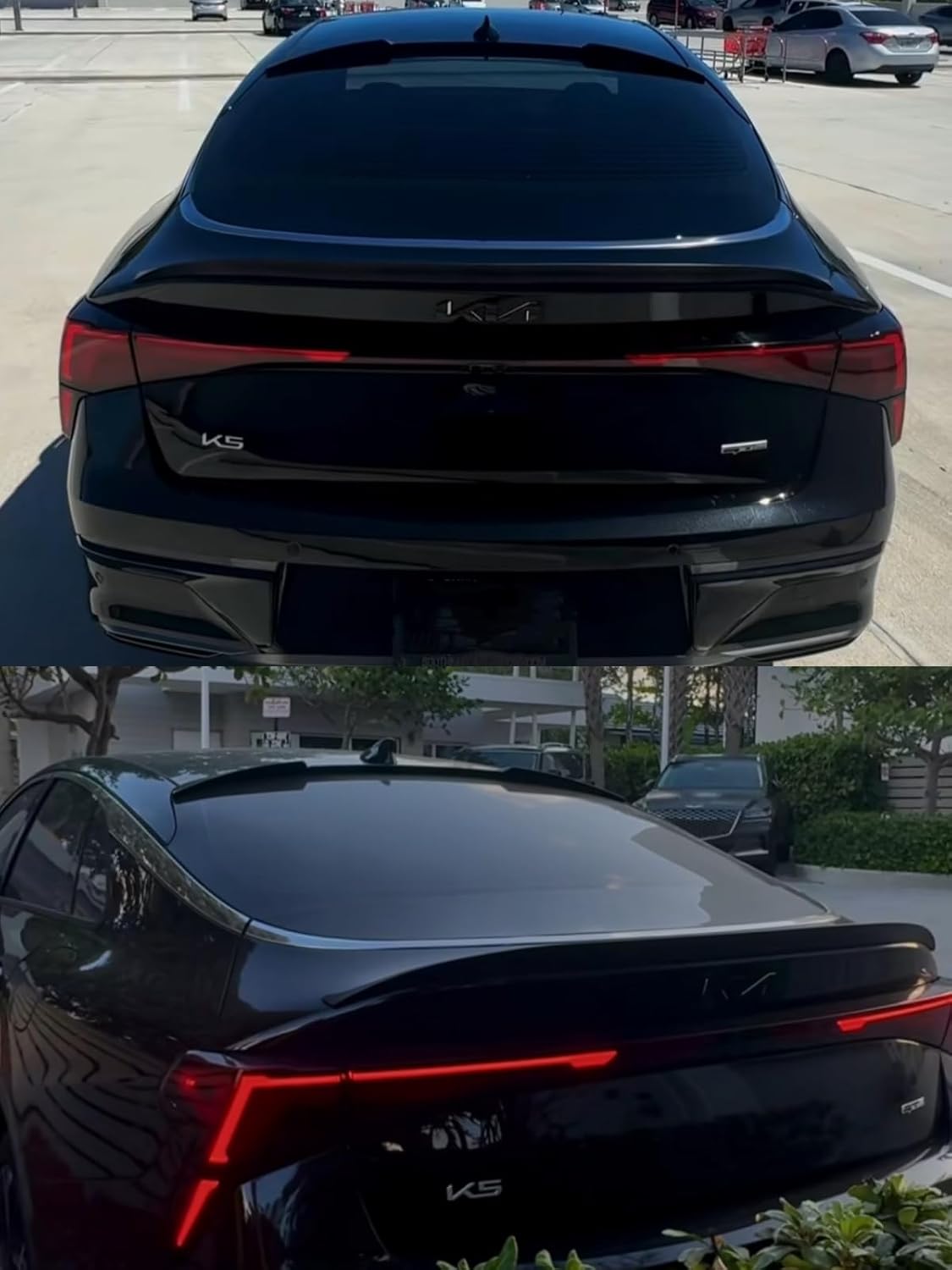 STSEV01 Rear Window Spoiler Roof Wing Fit for KIA K5 2021-2025 2026 EX/LX/LXS/GT/GT-Line, Glossy Black Sporty Style Top Wing Lip Exterior Accessories