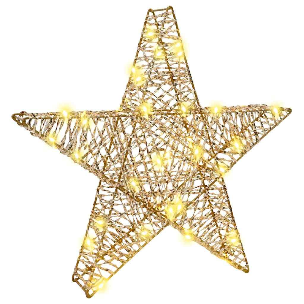 Étoile en 3D avec 50 LED Blanc Chaud, décoration Noël élégante en Pet 55 x 52,5 x 9 cm, Guirlande Lumineuse USB, Suspension pour Sapin, fenêtre, Porte, Centre de Table