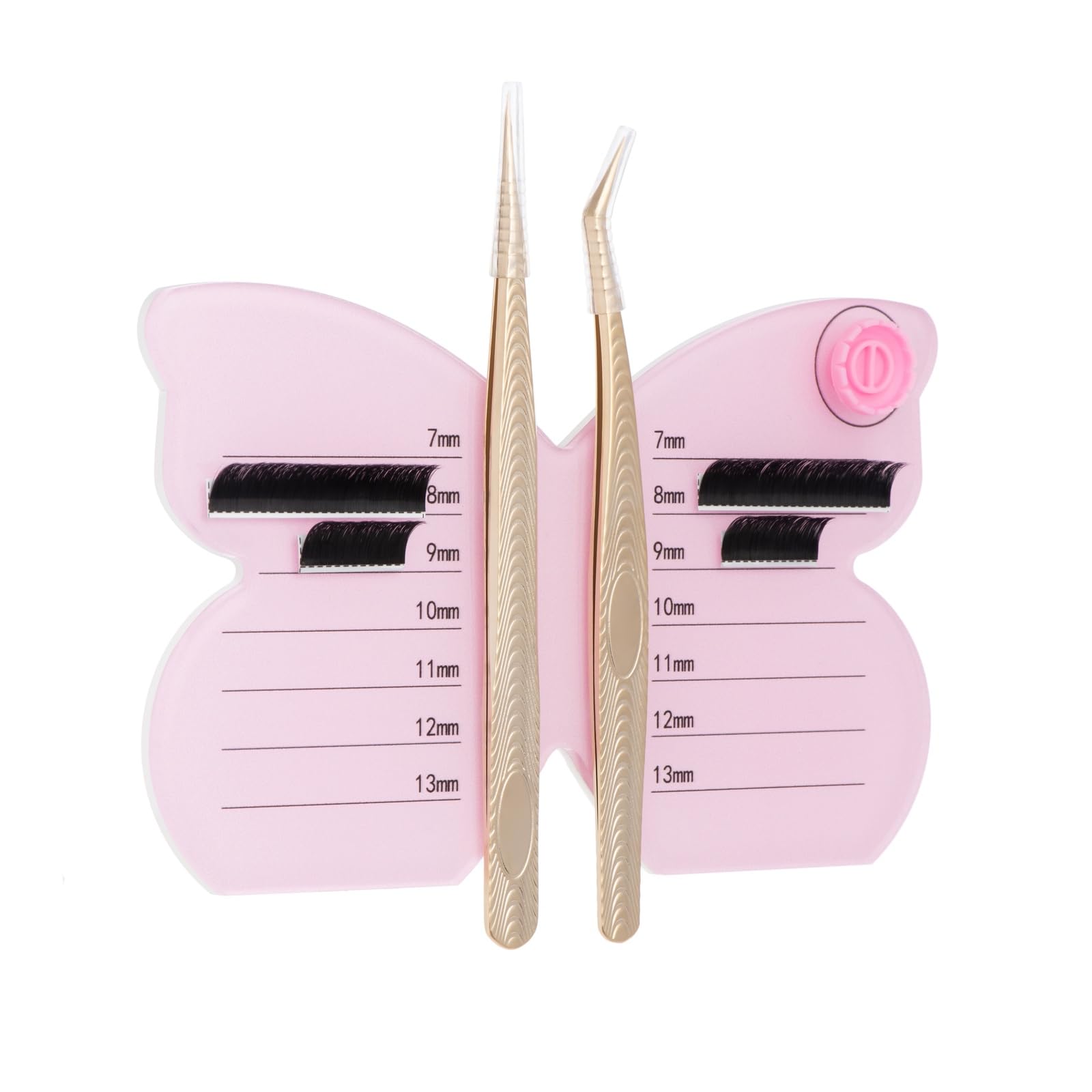 Lash Tiles for Lash Extensions, Eyelash Extension Pallet, Acrylic Eyelash Tray Holder, Lashes Supplies (Pink, 1 Pack)