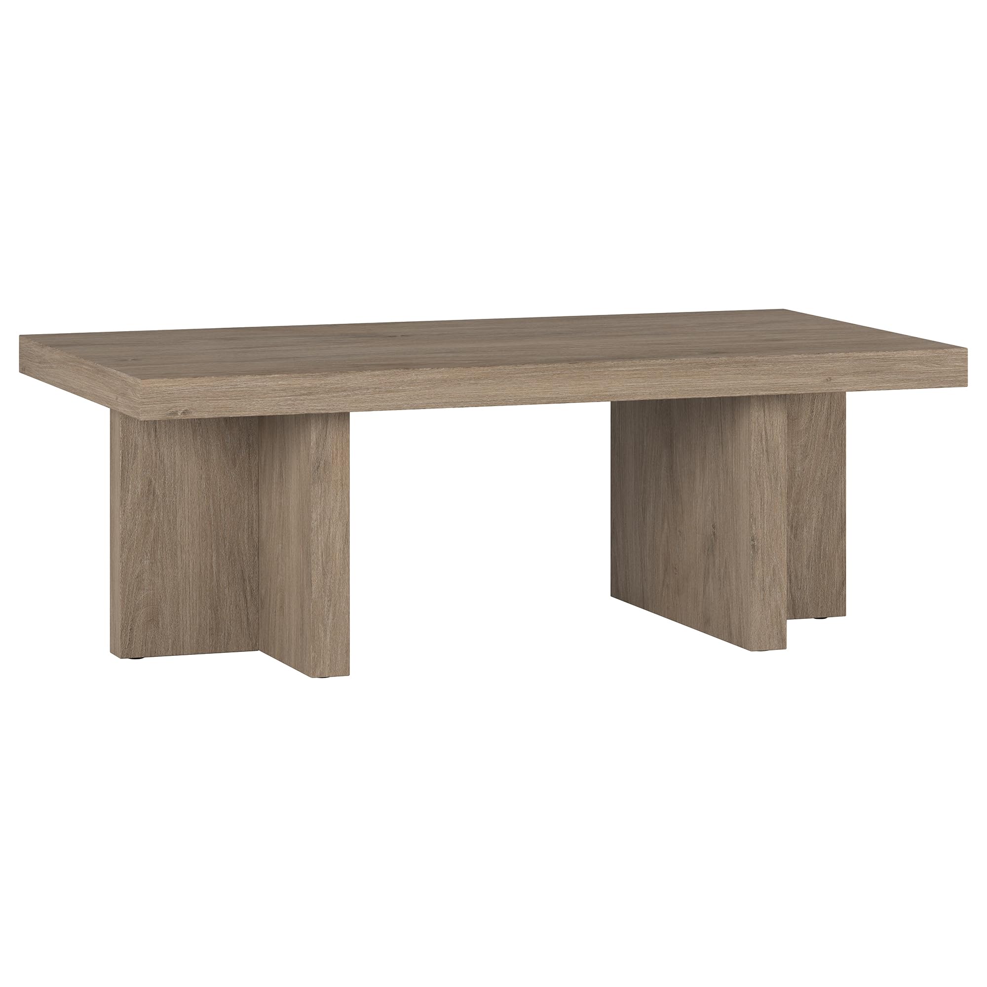 Henn&Hart Dimitra Coffee Table, 44" Wide, Gray
