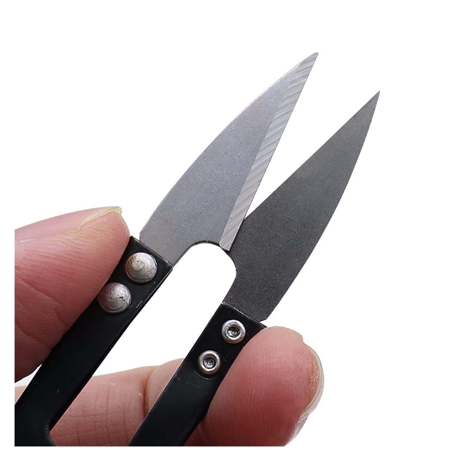 3 Tijeras útiles de Acero Inoxidable con Punta en Forma de U for Cortar sedal de Pesca, Accesorios Esenciales.(Black)