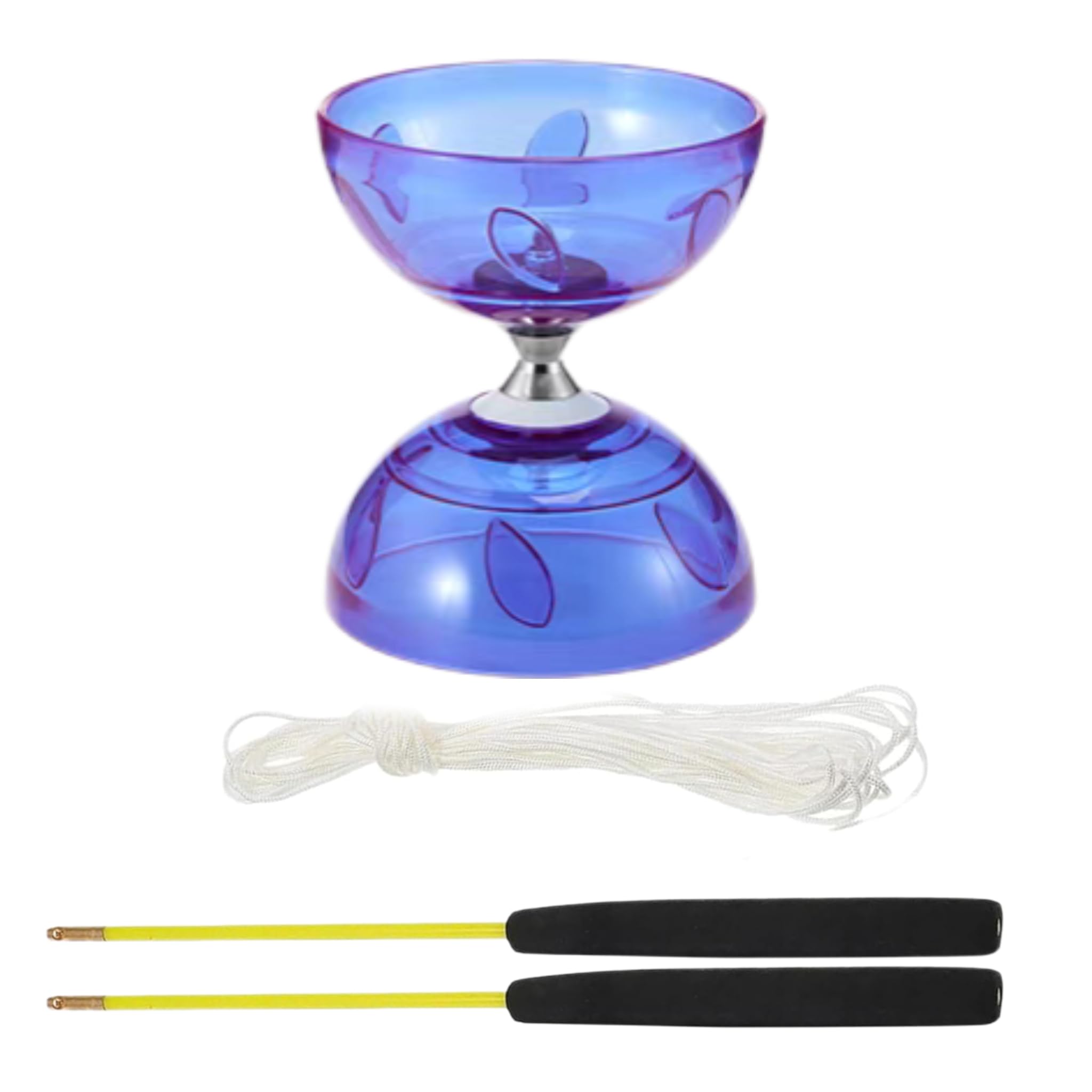 Will Like Ball Bearing Diabolo Set Juggling Diabolo SticksSticks Recreational Sports for Outdoor Sports (Purple)